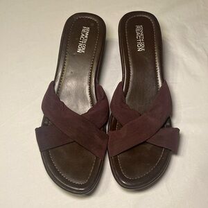 Kenneth Cole Reaction Women’s Criss-Cross Contoured Wedge Sandals Size 8.5? EUC